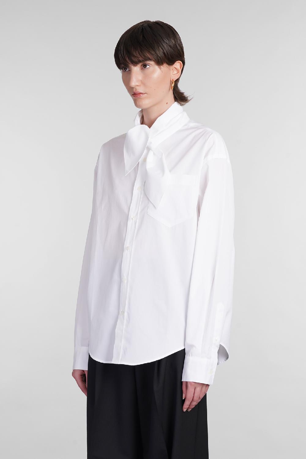 Deliberti Ami Paris Camicia in cotone bianco cod. 402084 - Deliberti The Luxury Shopping Fino al 55% di sconto