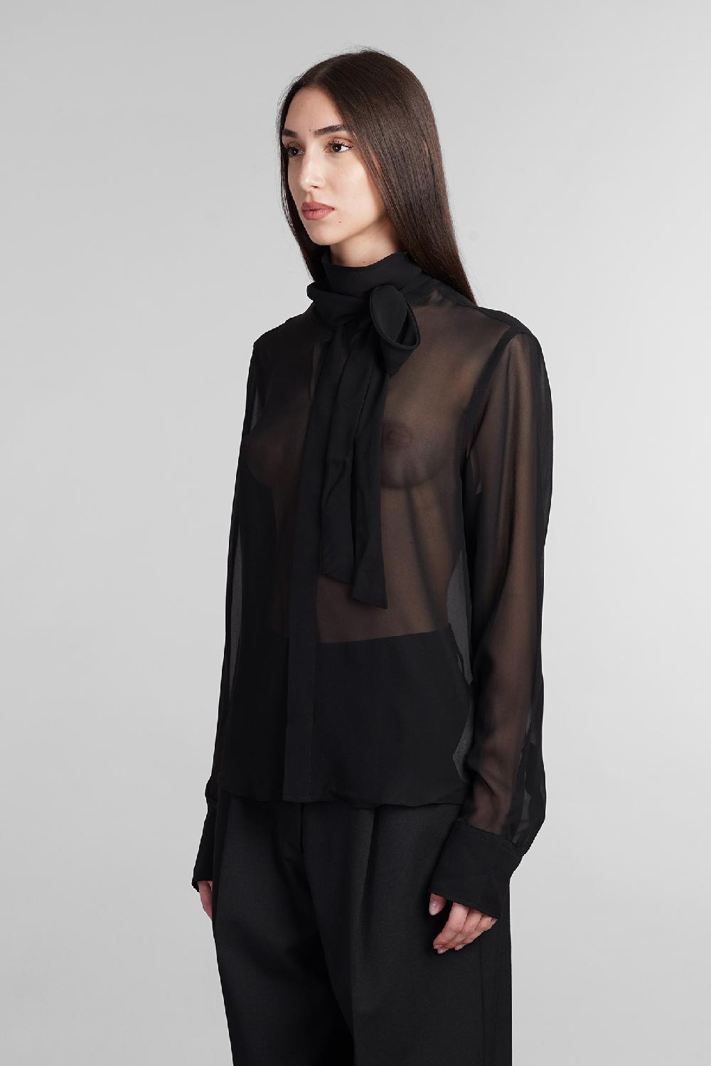 Deliberti Ami Paris Camicia in seta nera cod. 403273 - Deliberti The Luxury Shopping Solo un giorno rimasto