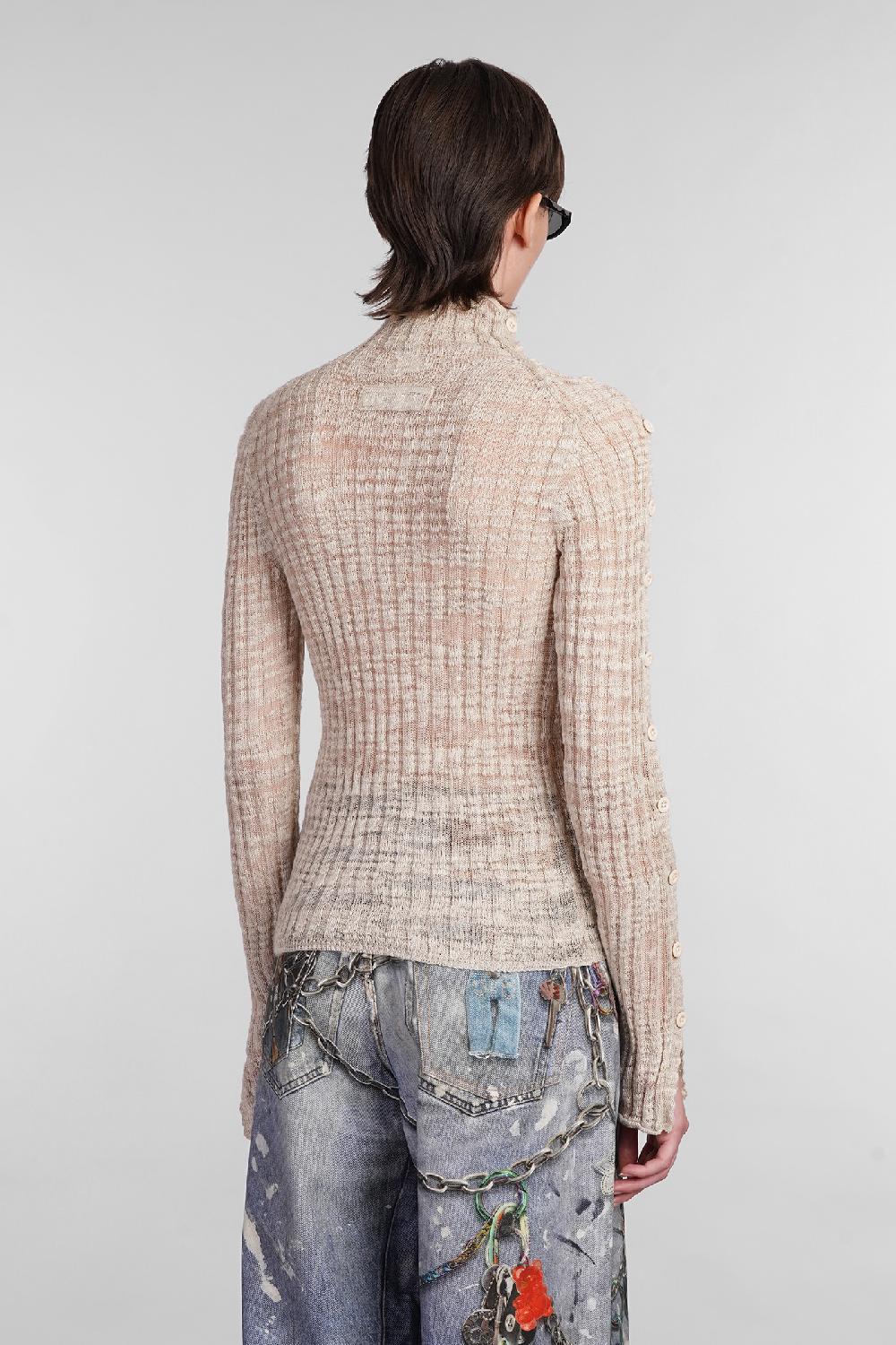 Deliberti Acne Studios Maglia in poliestere beige cod. 402967 - Deliberti The Luxury Shopping Black Friday Prezzi