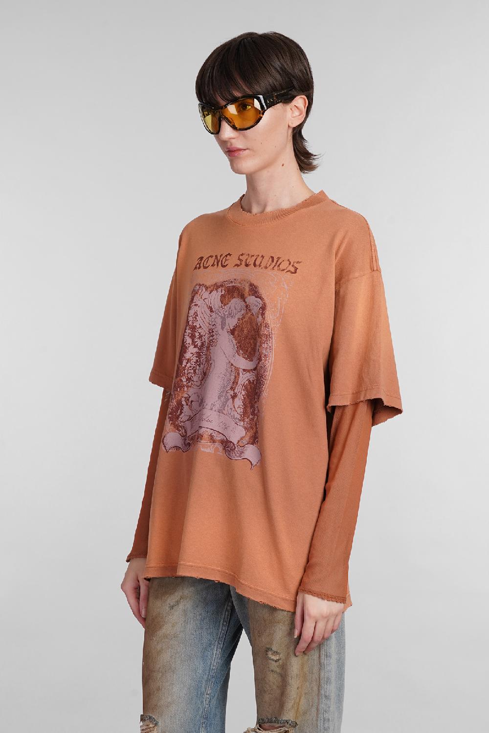 Deliberti Acne Studios T-shirt in cotone arancione cod. 402966 - Deliberti The Luxury Shopping Sconti questo mese