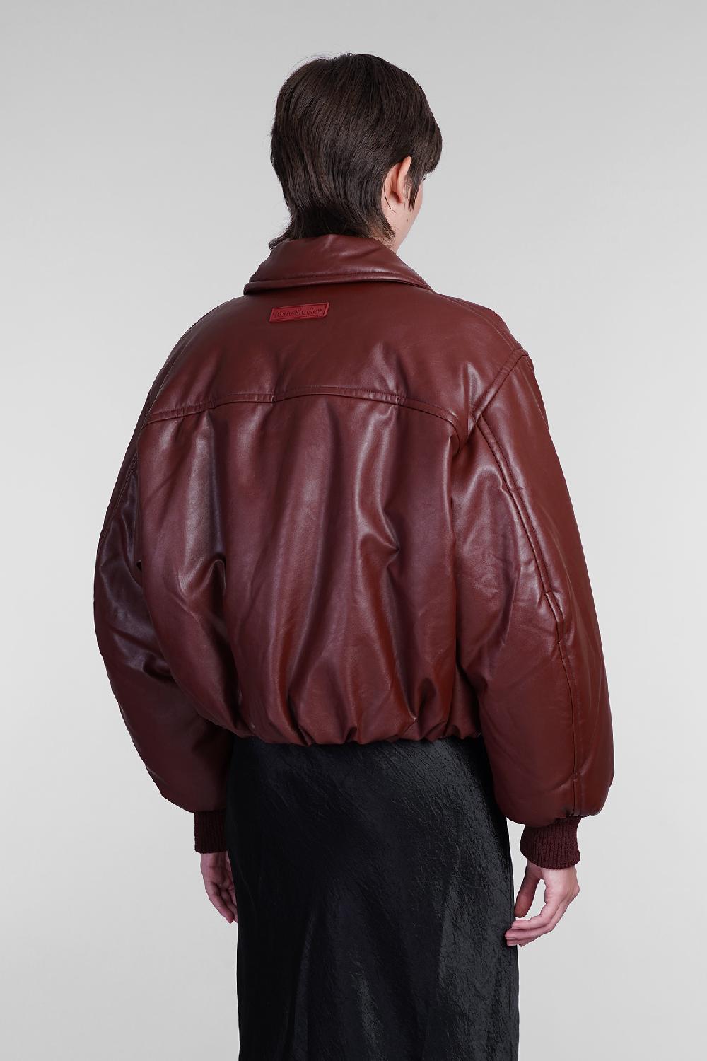 Deliberti Acne Studios Bomber in poliestere bordeaux cod. 405708 - Deliberti The Luxury Shopping Italia
