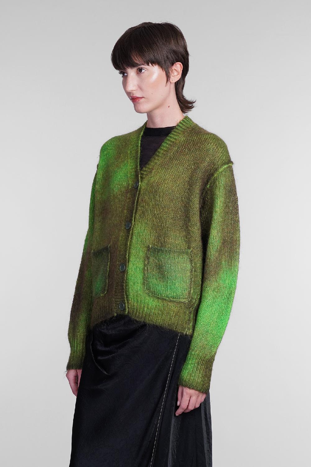 Deliberti Acne Studios Cardigan in lana verde cod. 405706 - Deliberti The Luxury Shopping Promozione