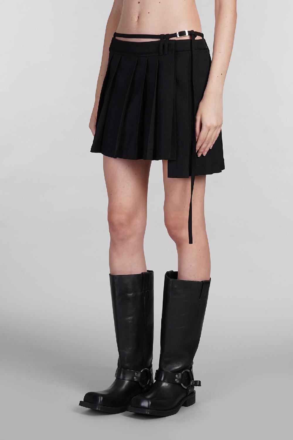 Deliberti Acne Studios Gonna in poliestere nero cod. 402642 - Deliberti The Luxury Shopping Negozi Online