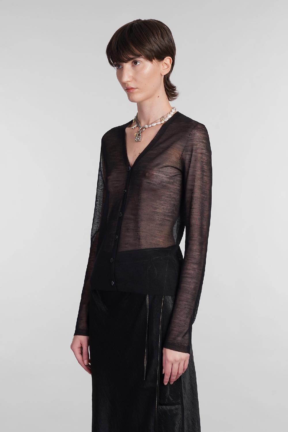 Deliberti Acne Studios Cardigan in lana nera cod. 402627 - Deliberti The Luxury Shopping Acquista Ora