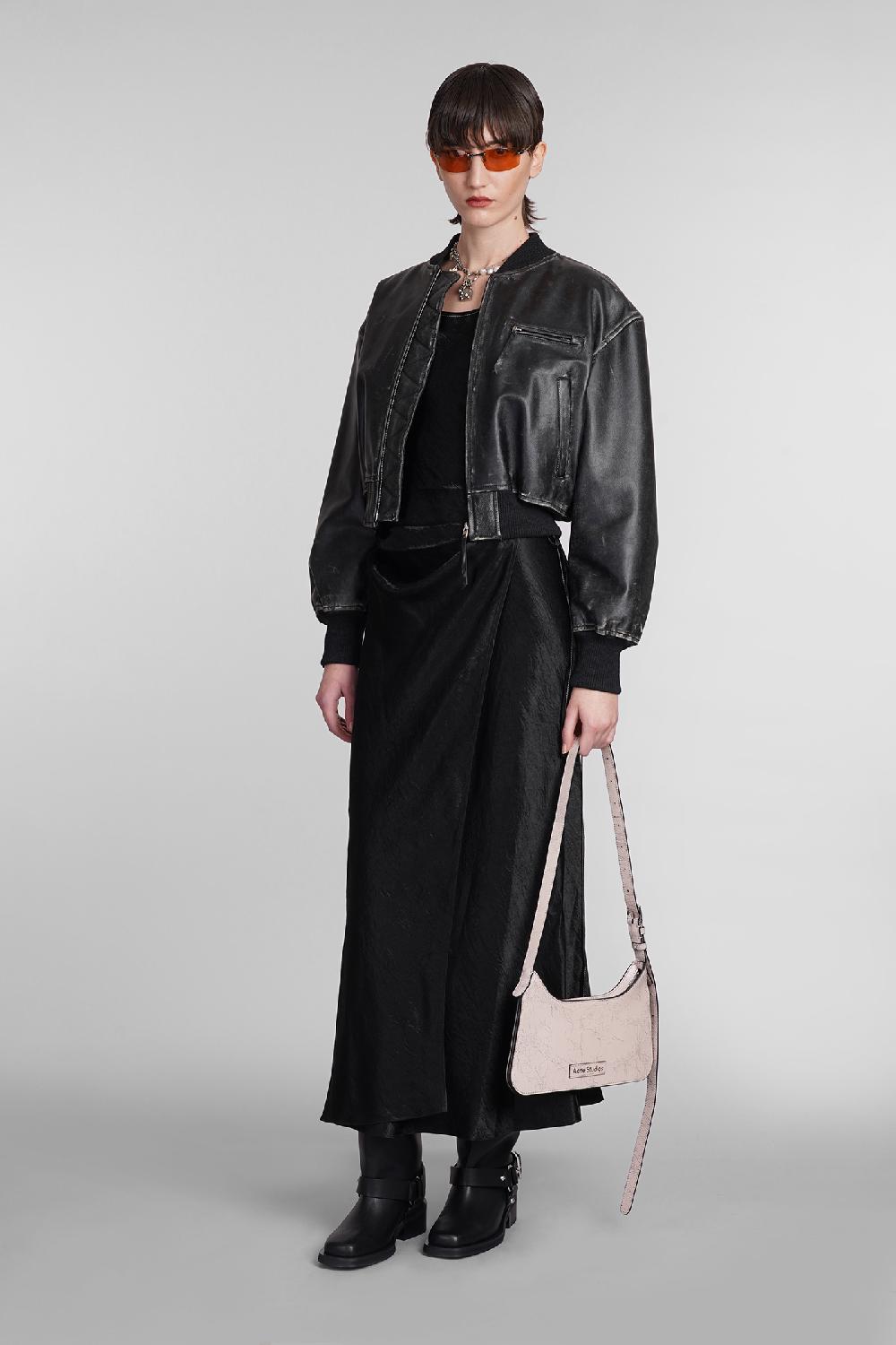 Deliberti Acne Studios Bomber in pelle nera cod. 395327 - Deliberti The Luxury Shopping Consegna Veloce