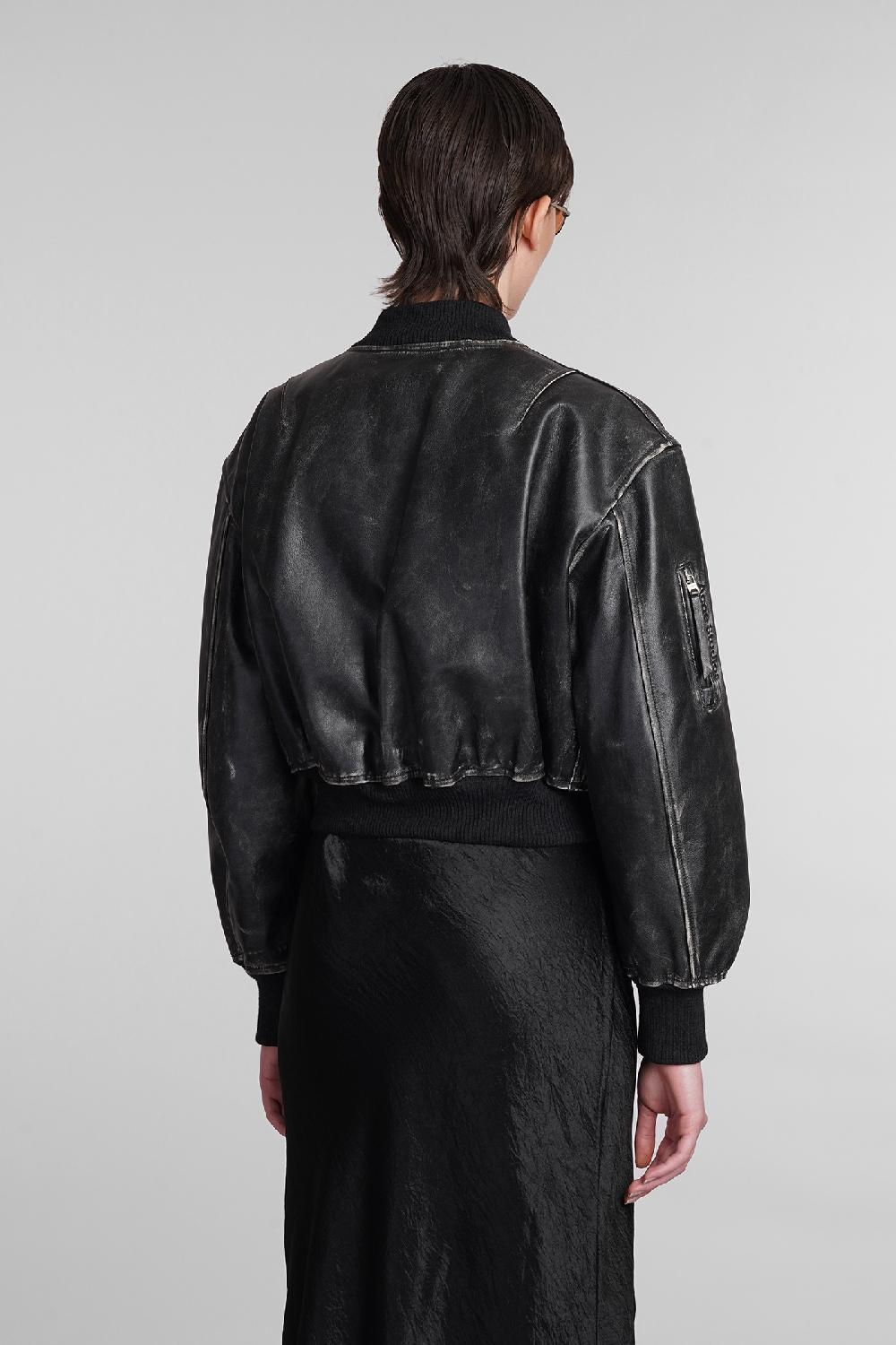Deliberti Acne Studios Bomber in pelle nera cod. 395327 - Deliberti The Luxury Shopping Consegna Veloce
