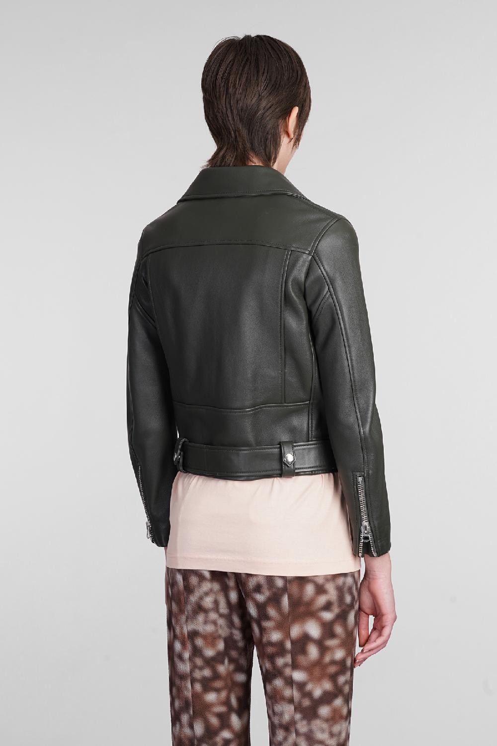 Deliberti Acne Studios Giacca biker mock in pelle verde cod. 344039 - Deliberti The Luxury Shopping Affare Del Giorno
