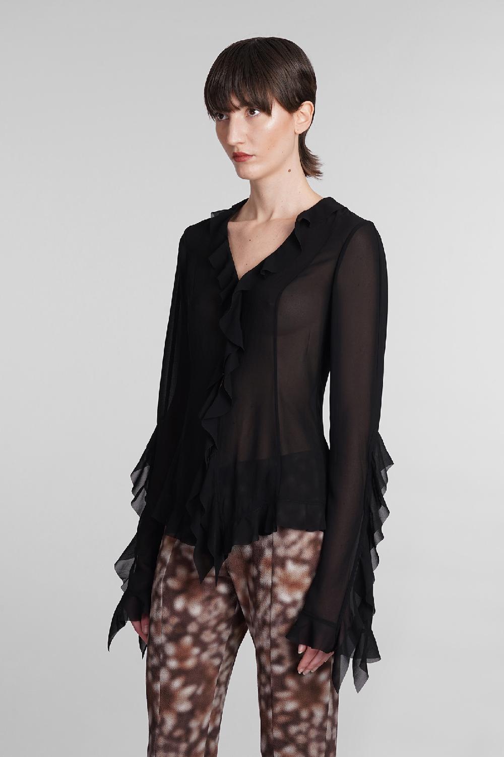 Deliberti Acne Studios Blusa in poliestere nero cod. 393898 - Deliberti The Luxury Shopping Prezzo Ridotto