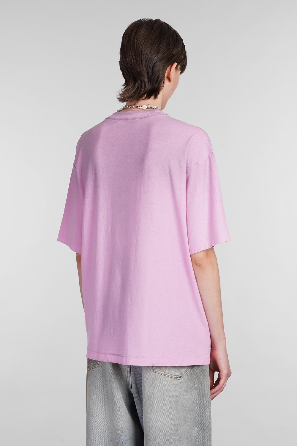 Deliberti Acne Studios T-shirt in cotone rosa cod. 402416 - Deliberti The Luxury Shopping Presa