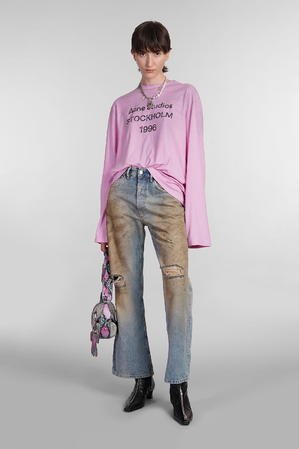 Deliberti Acne Studios T-shirt in cotone rosa cod. 402638 - Deliberti The Luxury Shopping Offerta