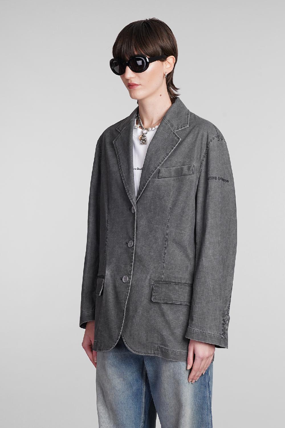 Deliberti Acne Studios Blazer in cotone grigio cod. 393872 - Deliberti The Luxury Shopping Economico