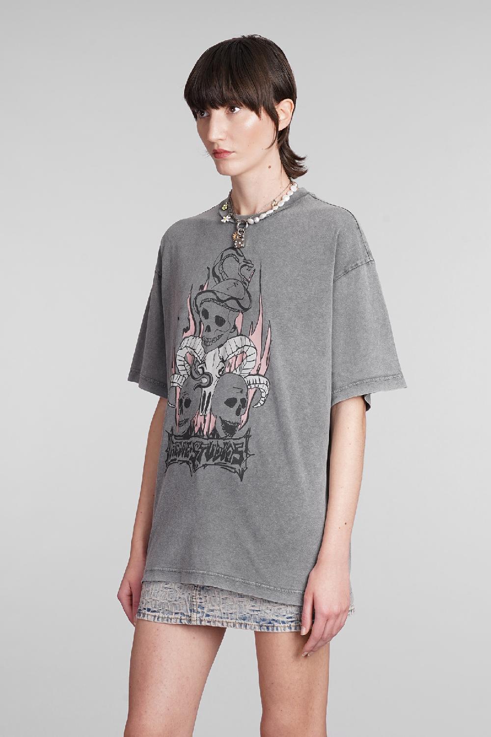 Deliberti Acne Studios T-shirt in cotone grigio cod. 393879 - Deliberti The Luxury Shopping Online