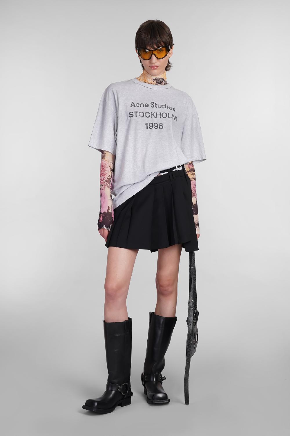Deliberti Acne Studios T-shirt in cotone grigio cod. 402639 - Deliberti The Luxury Shopping In Vendita