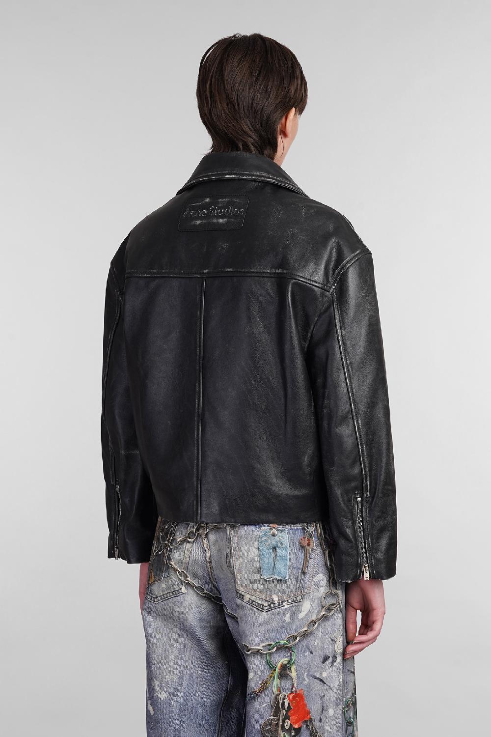 Deliberti Acne Studios Giacca in pelle in pelle nera cod. 402646 - Deliberti The Luxury Shopping Saldi