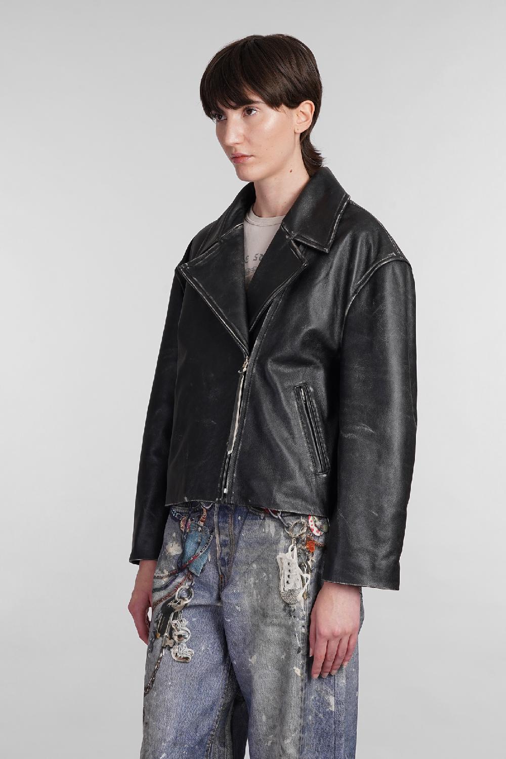 Deliberti Acne Studios Giacca in pelle in pelle nera cod. 402646 - Deliberti The Luxury Shopping Saldi