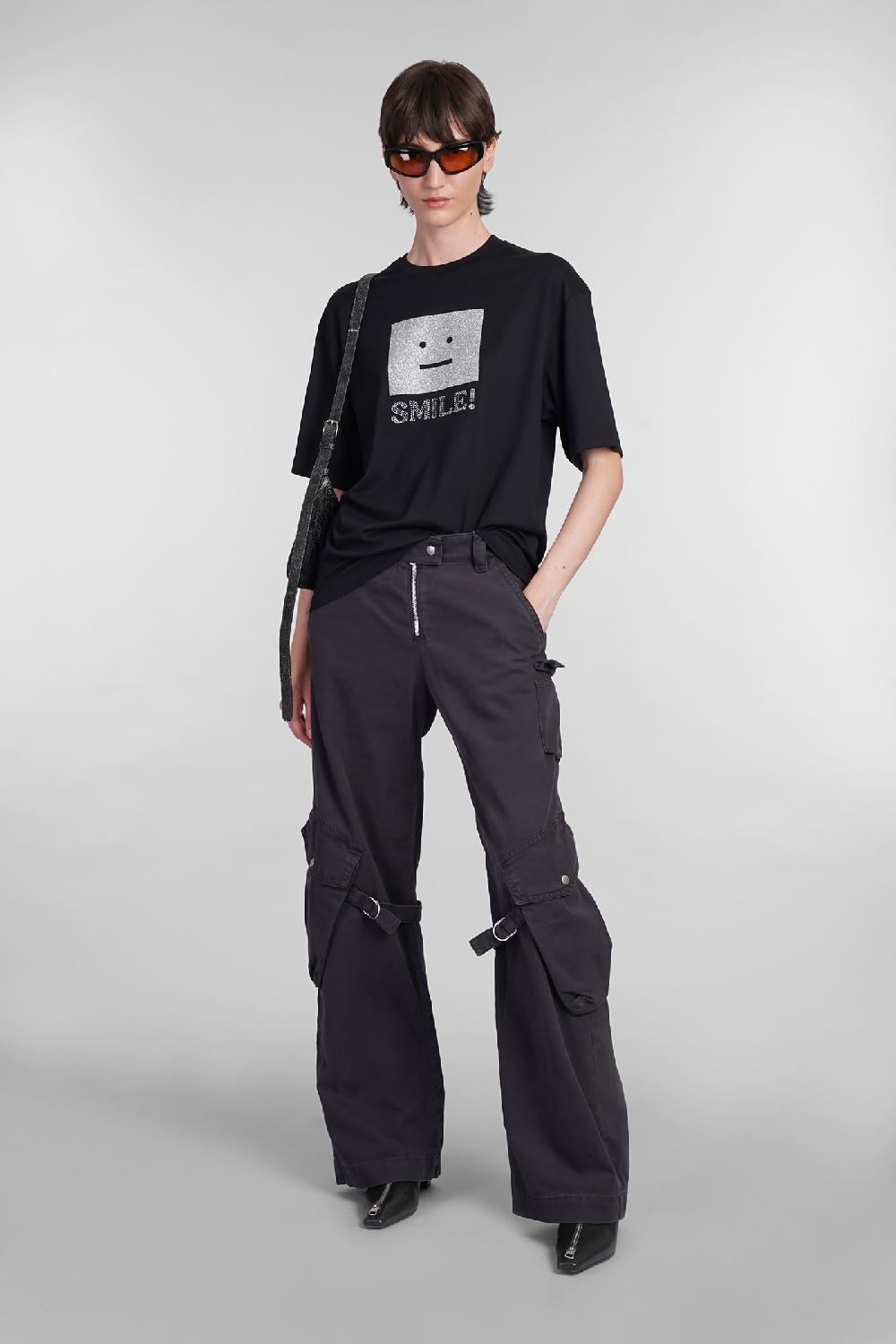 Deliberti Acne Studios T-shirt in cotone nero cod. 402431 - Deliberti The Luxury Shopping Vendita Calda