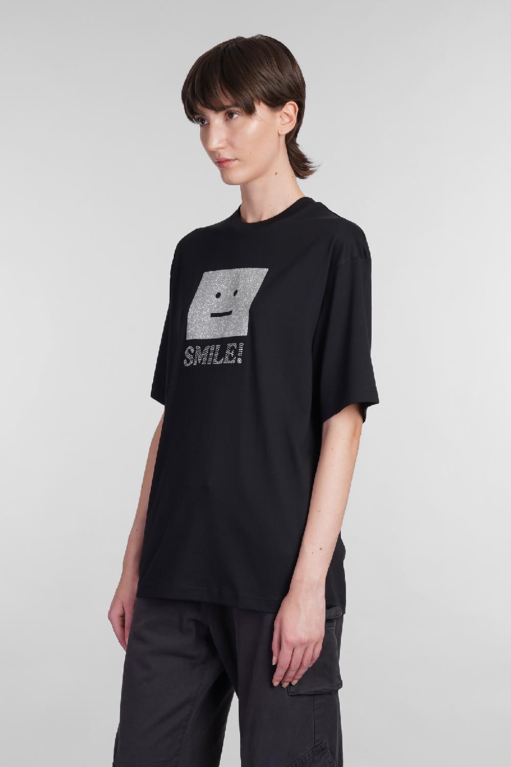 Deliberti Acne Studios T-shirt in cotone nero cod. 402431 - Deliberti The Luxury Shopping Vendita Calda