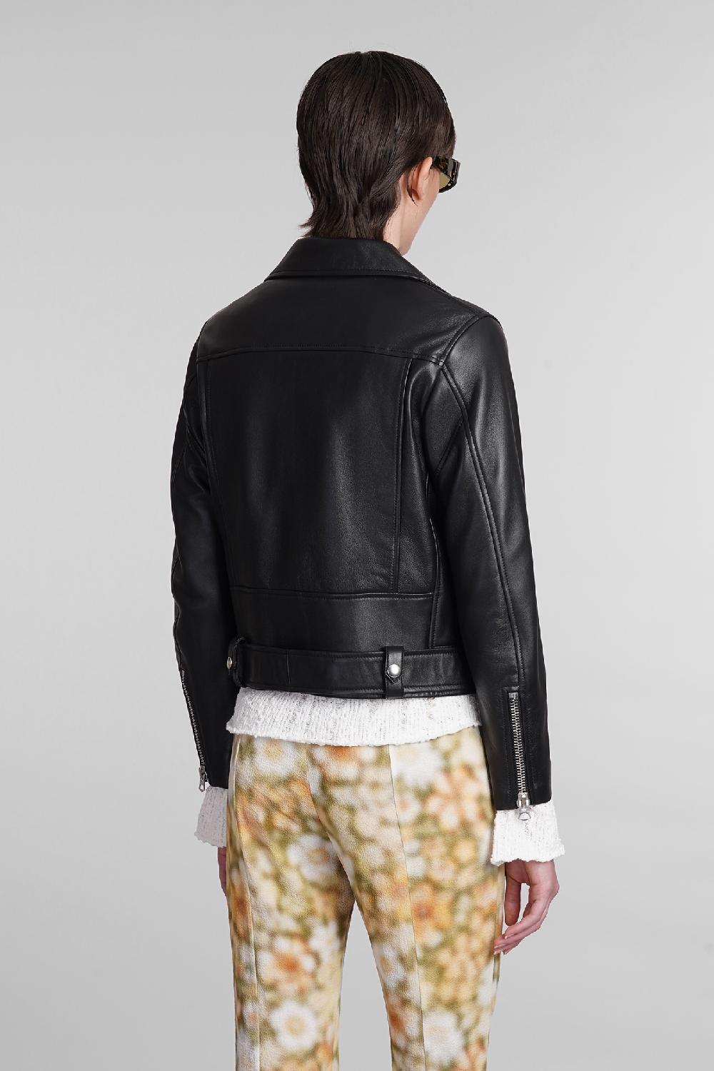 Deliberti Acne Studios Giacca biker in pelle nera cod. 393869 - Deliberti The Luxury Shopping Vendita Economica