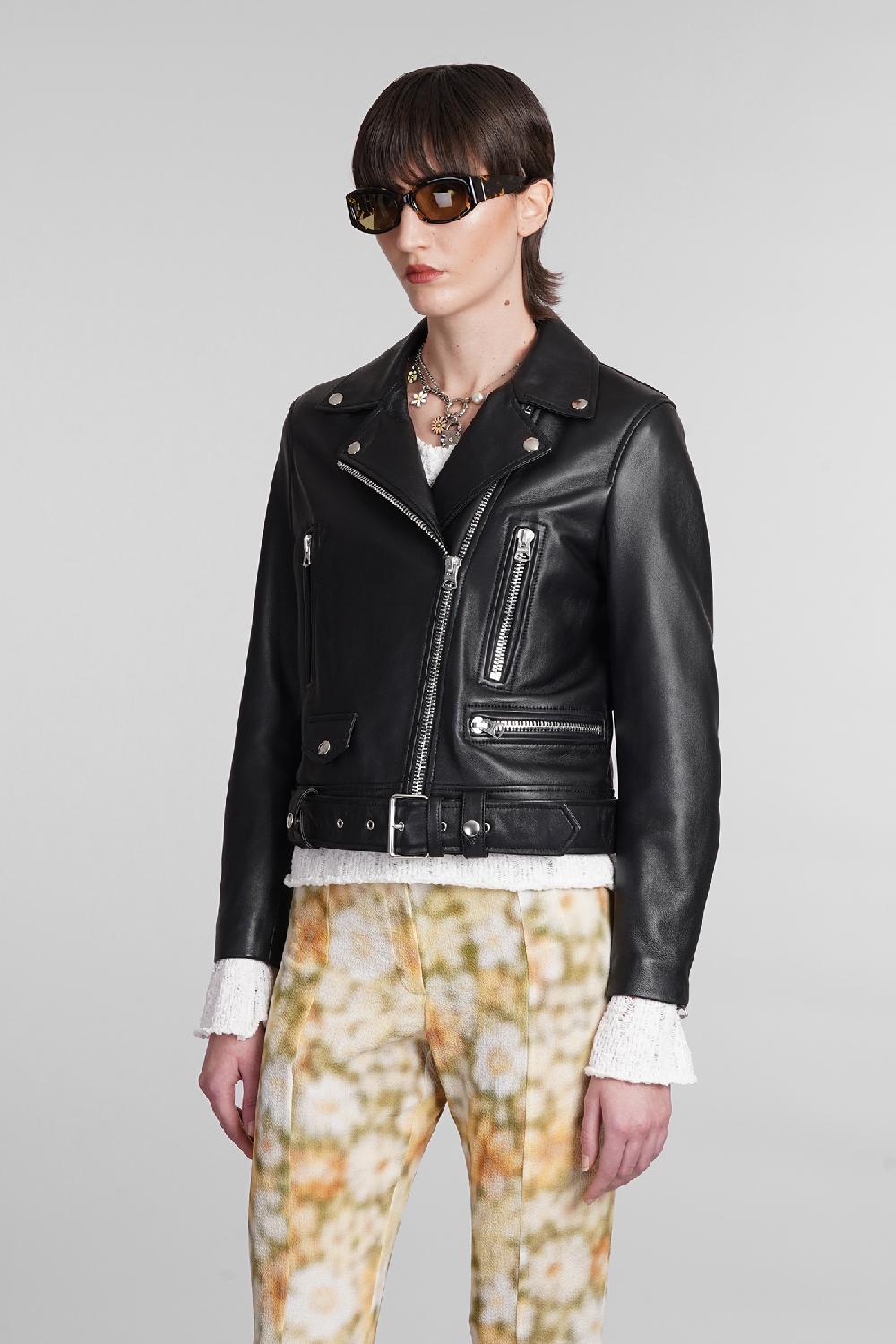 Deliberti Acne Studios Giacca biker in pelle nera cod. 393869 - Deliberti The Luxury Shopping Vendita Economica