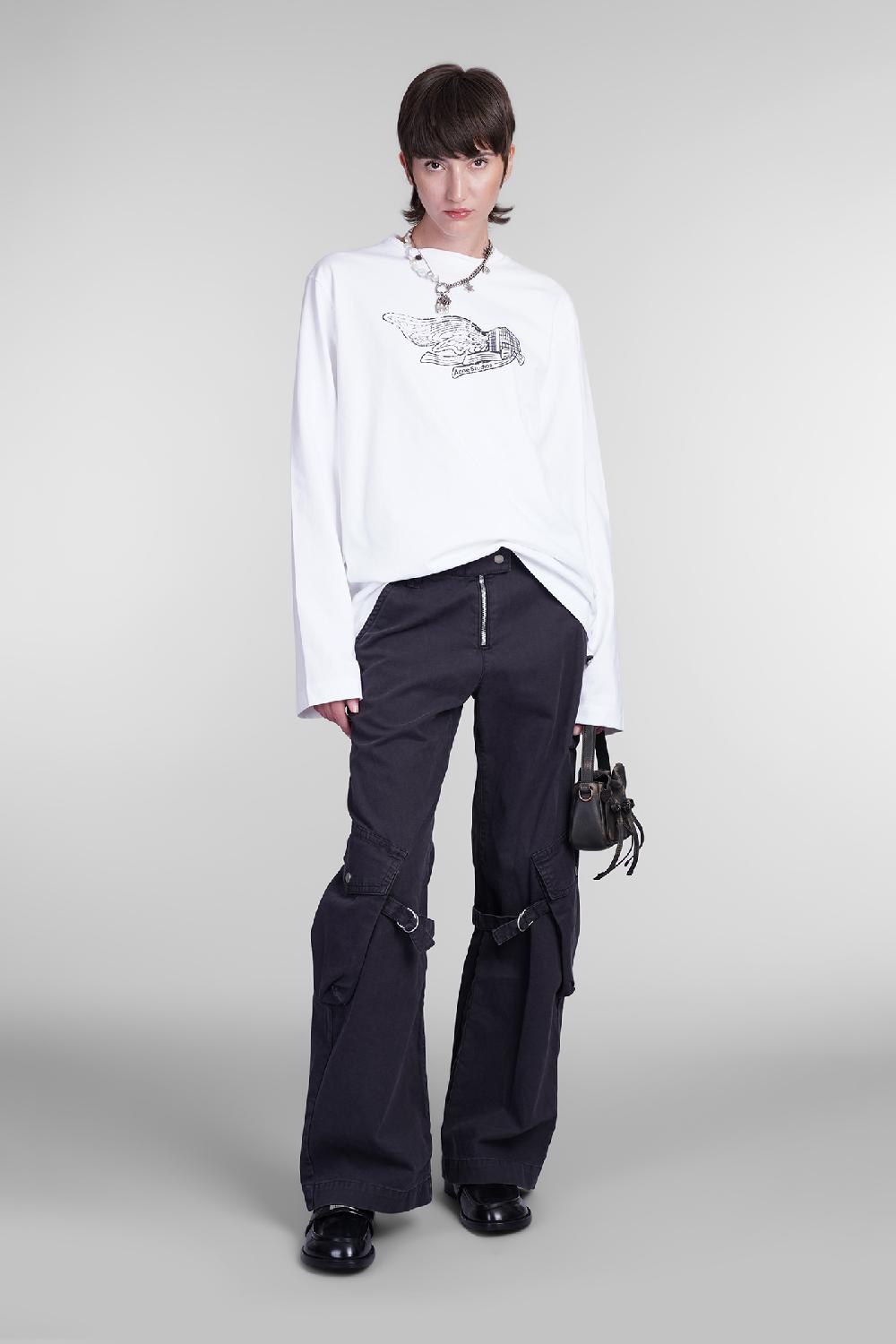 Deliberti Acne Studios T-shirt in cotone bianco cod. 405580 - Deliberti The Luxury Shopping Saldi Di Fabbrica