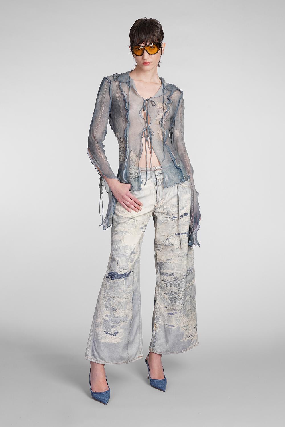 Deliberti Acne Studios Pantalone in cotone blu cod. 398853 - Deliberti The Luxury Shopping In Saldo