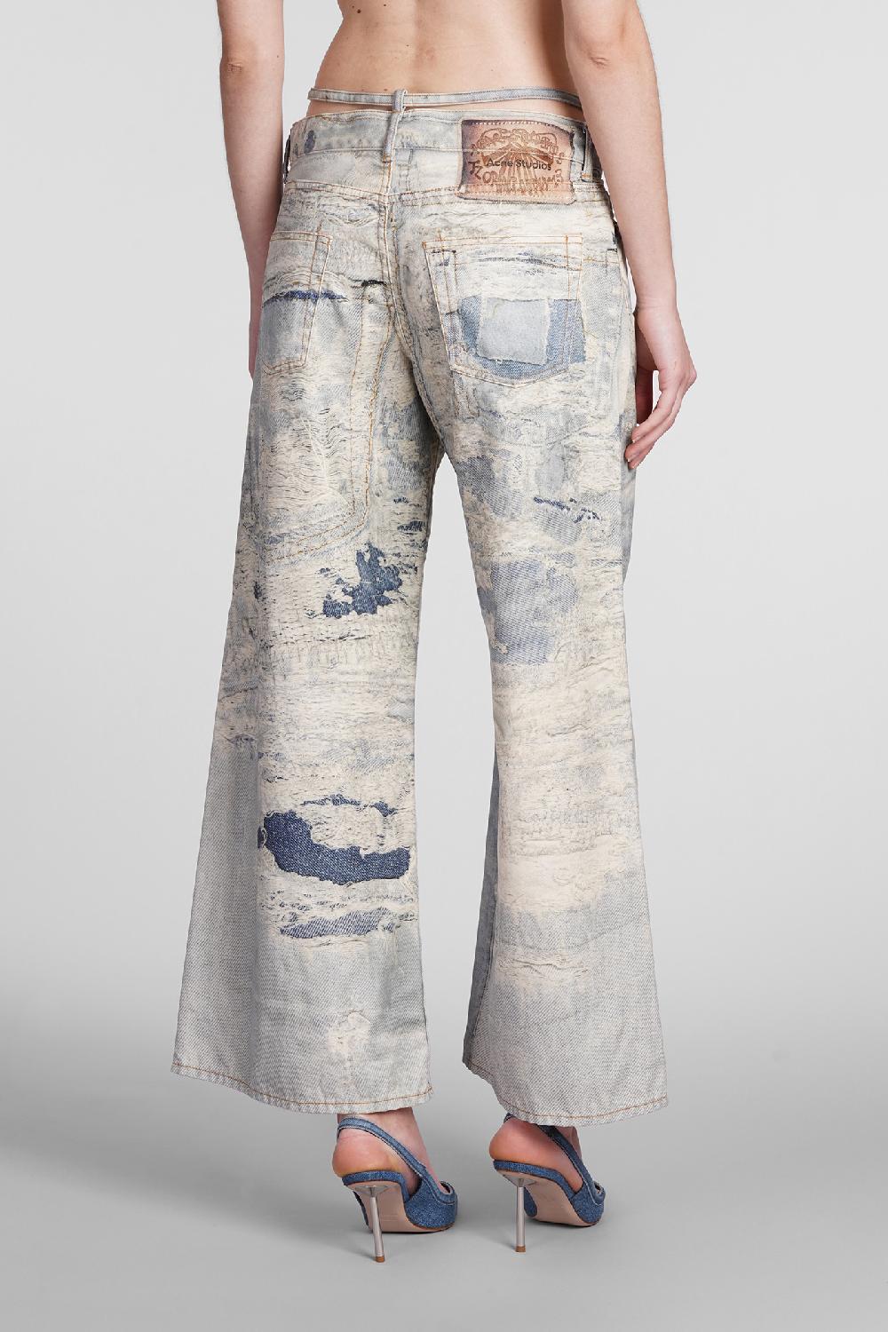 Deliberti Acne Studios Pantalone in cotone blu cod. 398853 - Deliberti The Luxury Shopping In Saldo