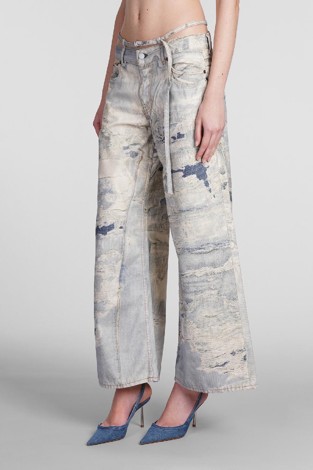 Deliberti Acne Studios Pantalone in cotone blu cod. 398853 - Deliberti The Luxury Shopping In Saldo