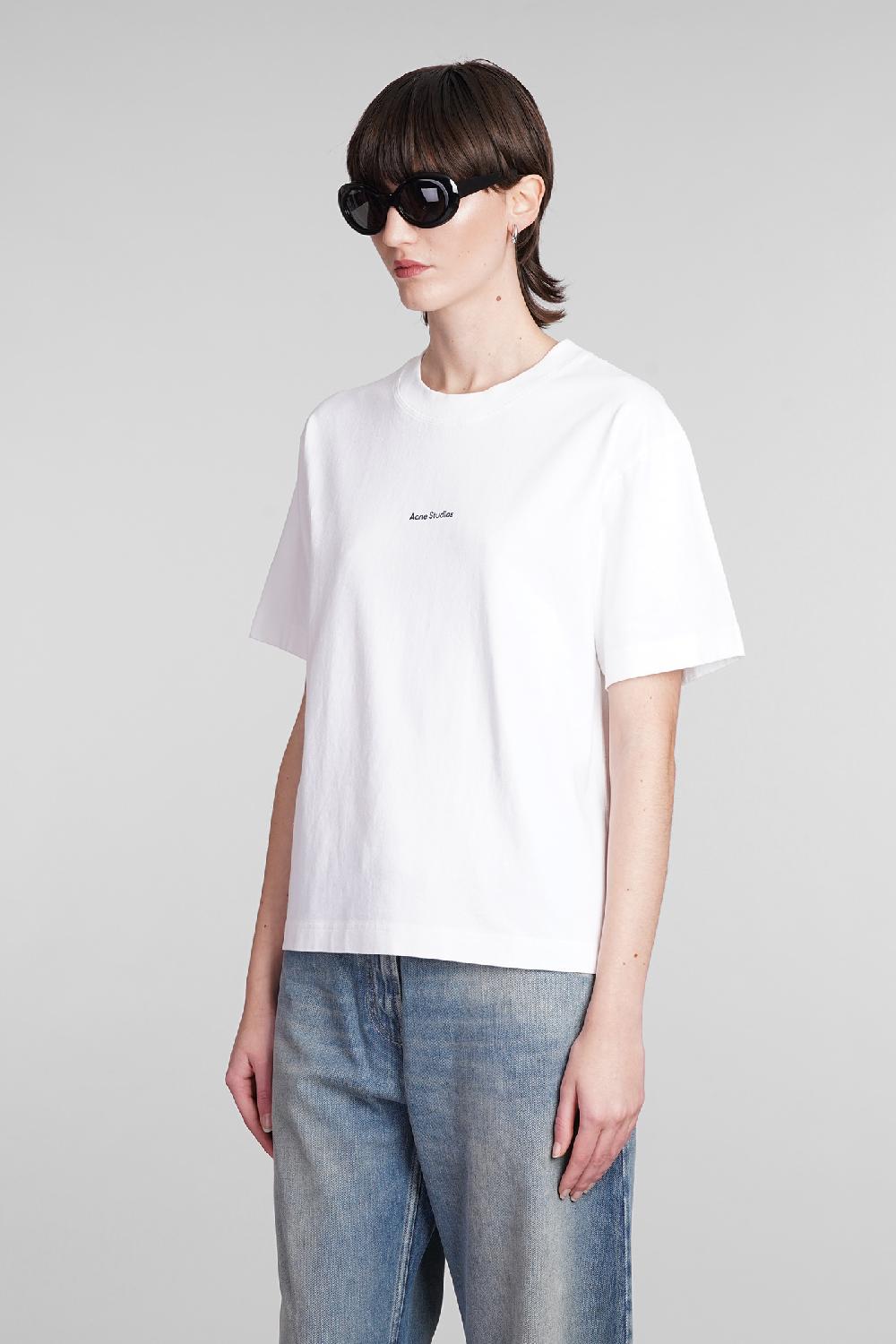 Deliberti Acne Studios T-shirt in cotone bianco cod. 393901 - Deliberti The Luxury Shopping Moda