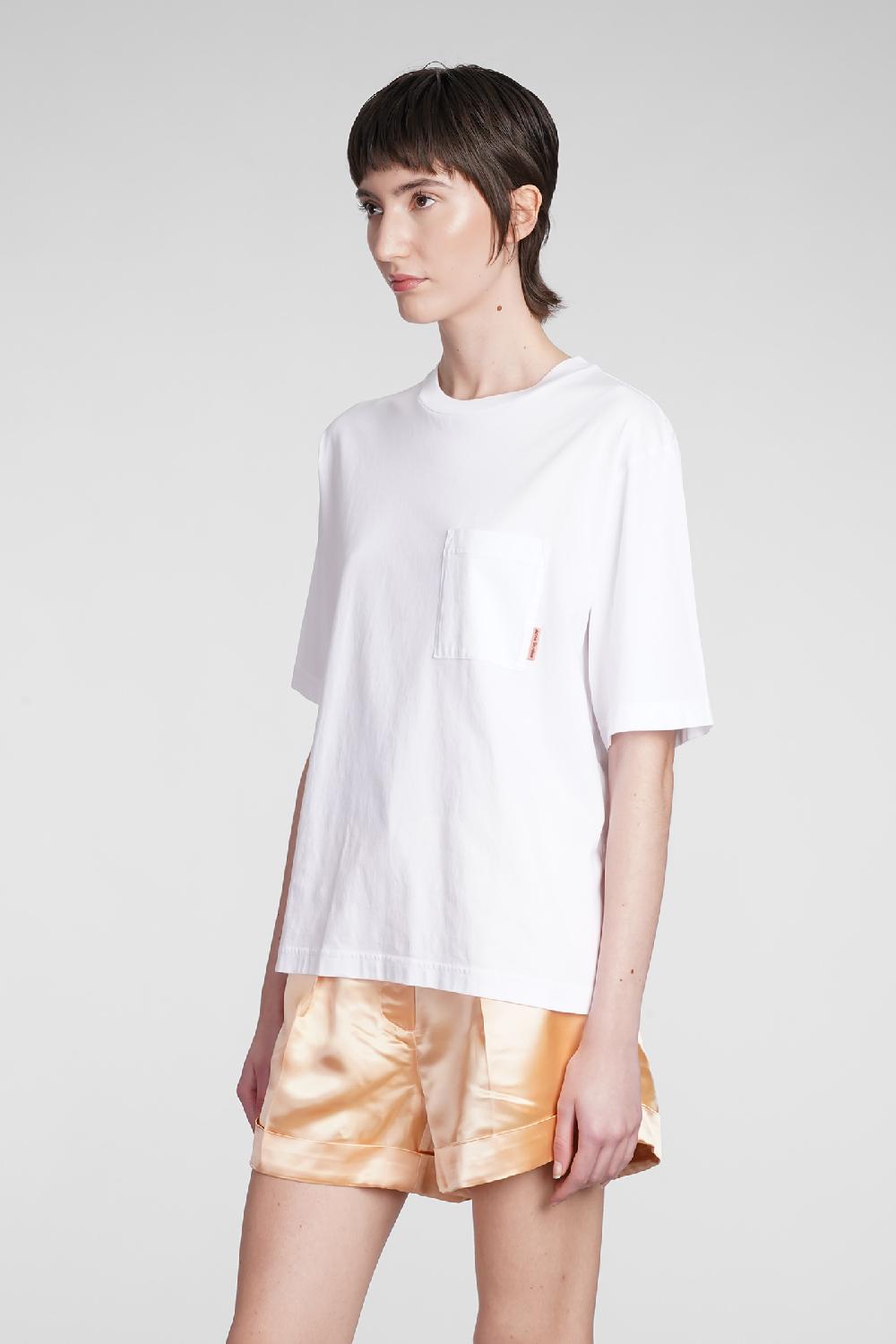 Deliberti Acne Studios T-shirt pocket in cotone bianco cod. 372359 - Deliberti The Luxury Shopping Negozio online di fabbrica