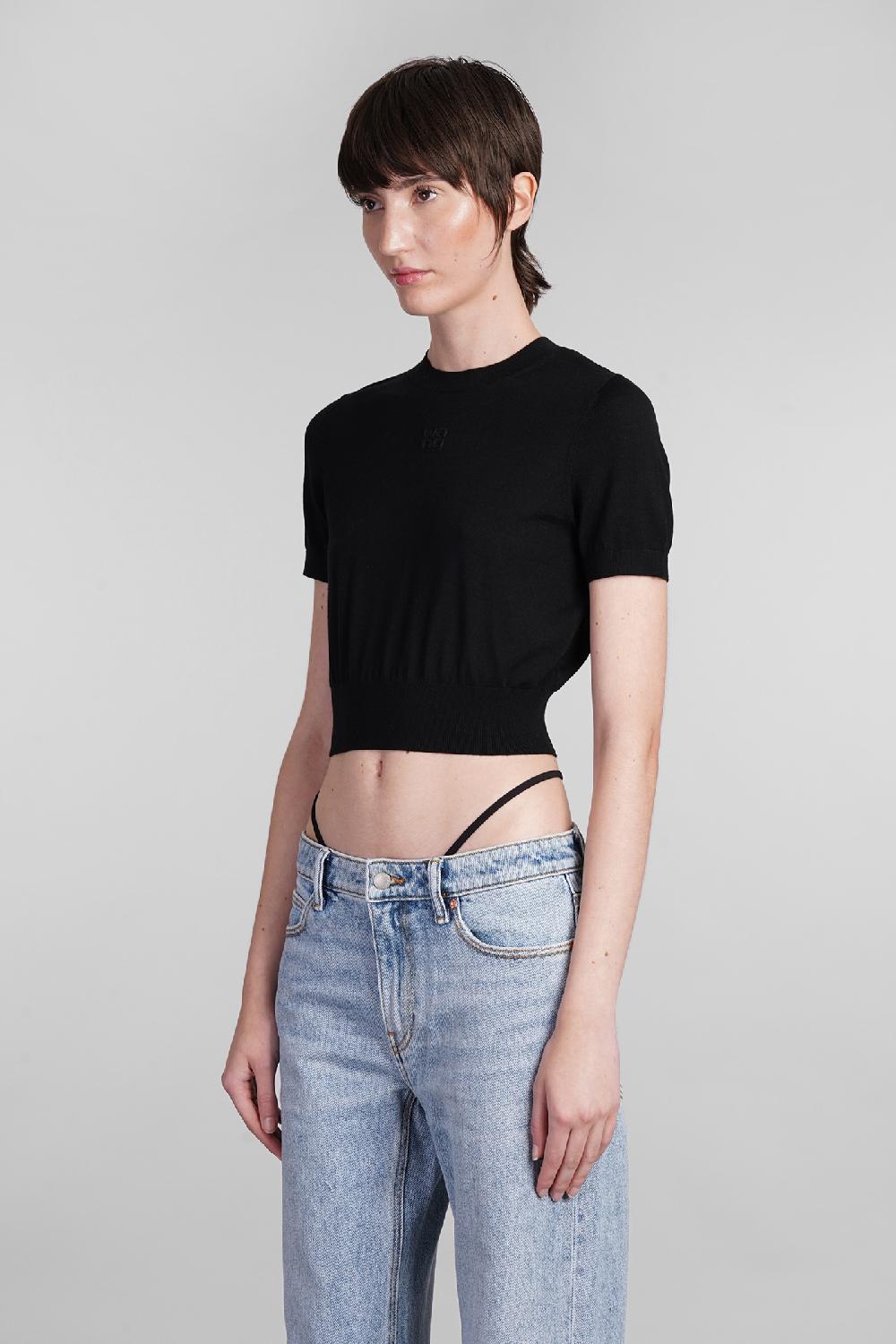 Deliberti Alexander Wang Topwear in lana nera cod. 401758 - Deliberti The Luxury Shopping Super Saving Price