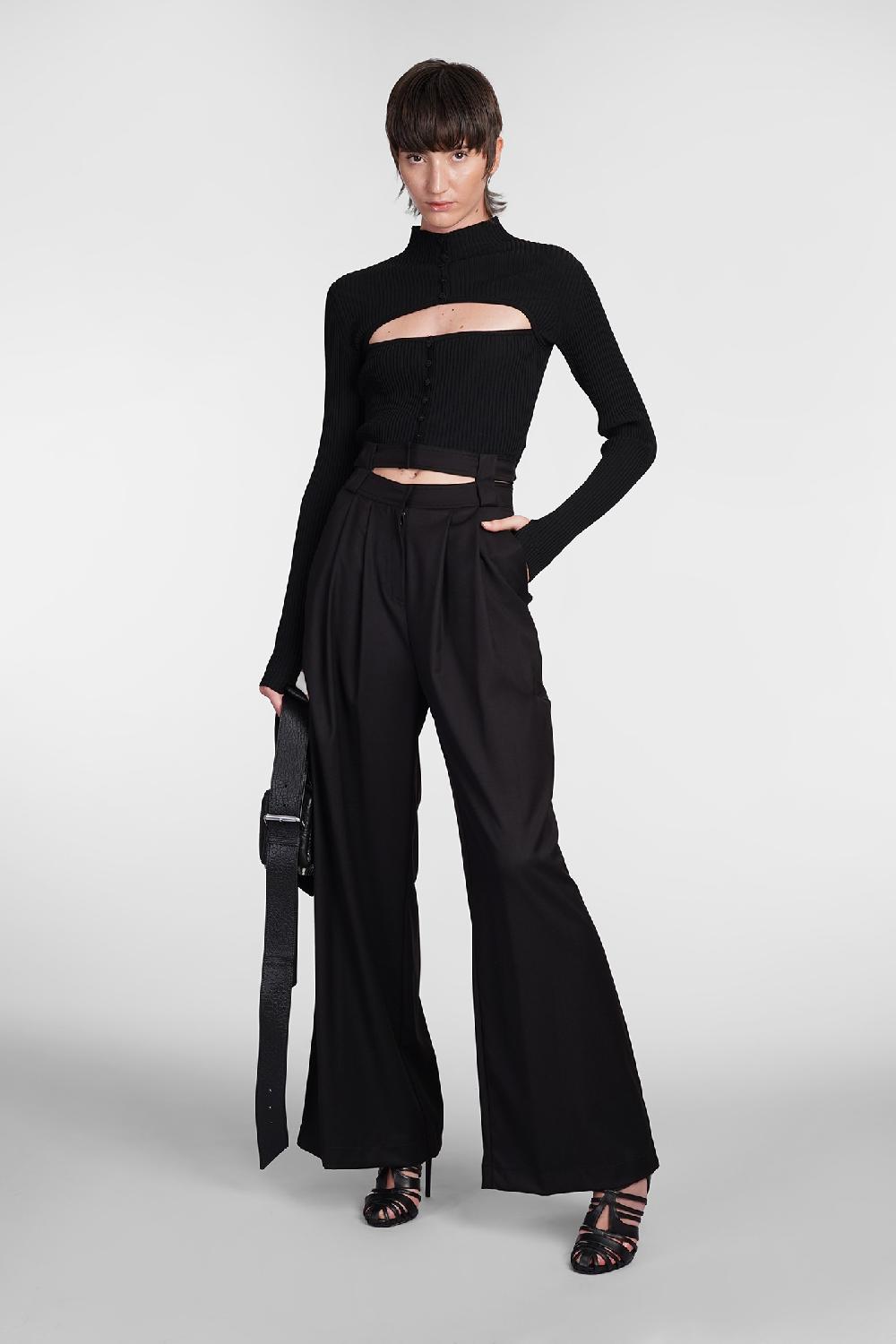 Deliberti Andreadamo Cardigan in lana nera cod. 406586 - Deliberti The Luxury Shopping Enormi sconti