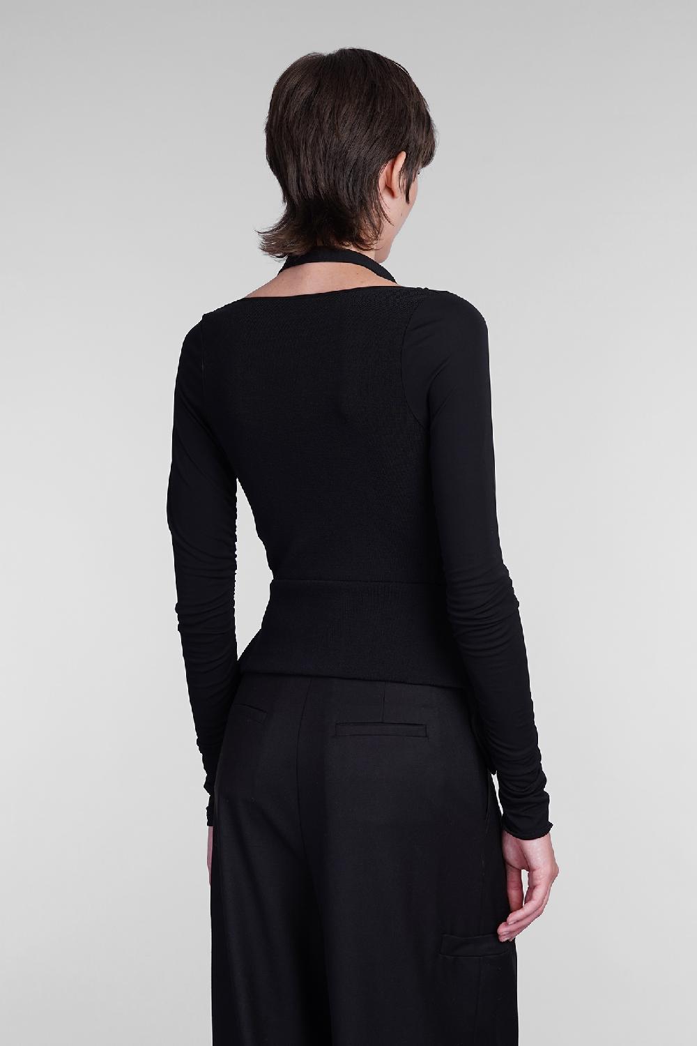 Deliberti Andreadamo Topwear in viscosa nera cod. 405557 - Deliberti The Luxury Shopping Trasporto libero internazionale