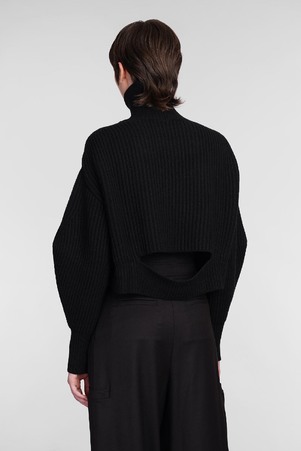 Deliberti Andreadamo Maglia in lana nera cod. 406587 - Deliberti The Luxury Shopping Limitato a 3 giorni
