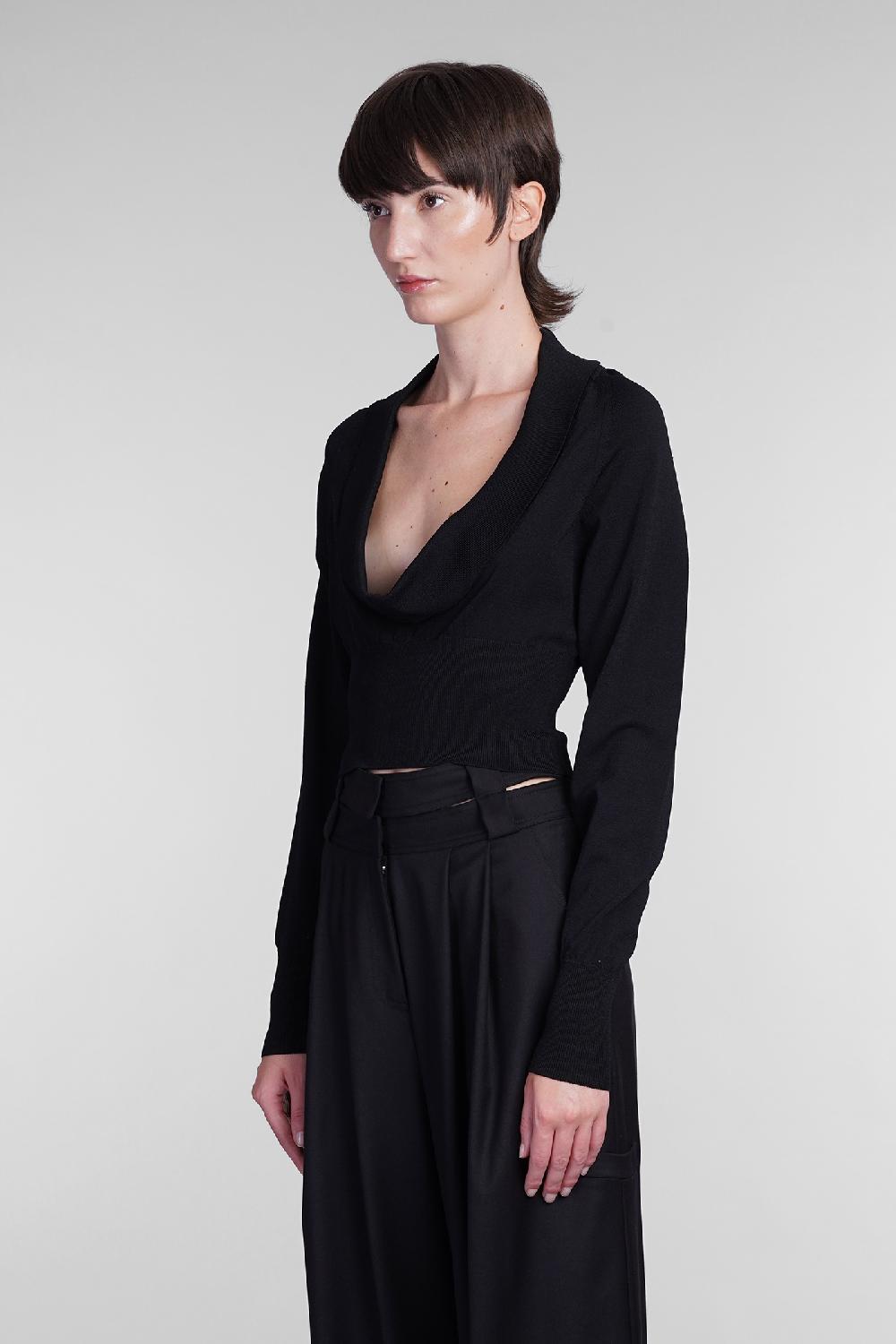 Deliberti Andreadamo Topwear in viscosa nera cod. 404408 - Deliberti The Luxury Shopping 50% di sconto per tempo limitato