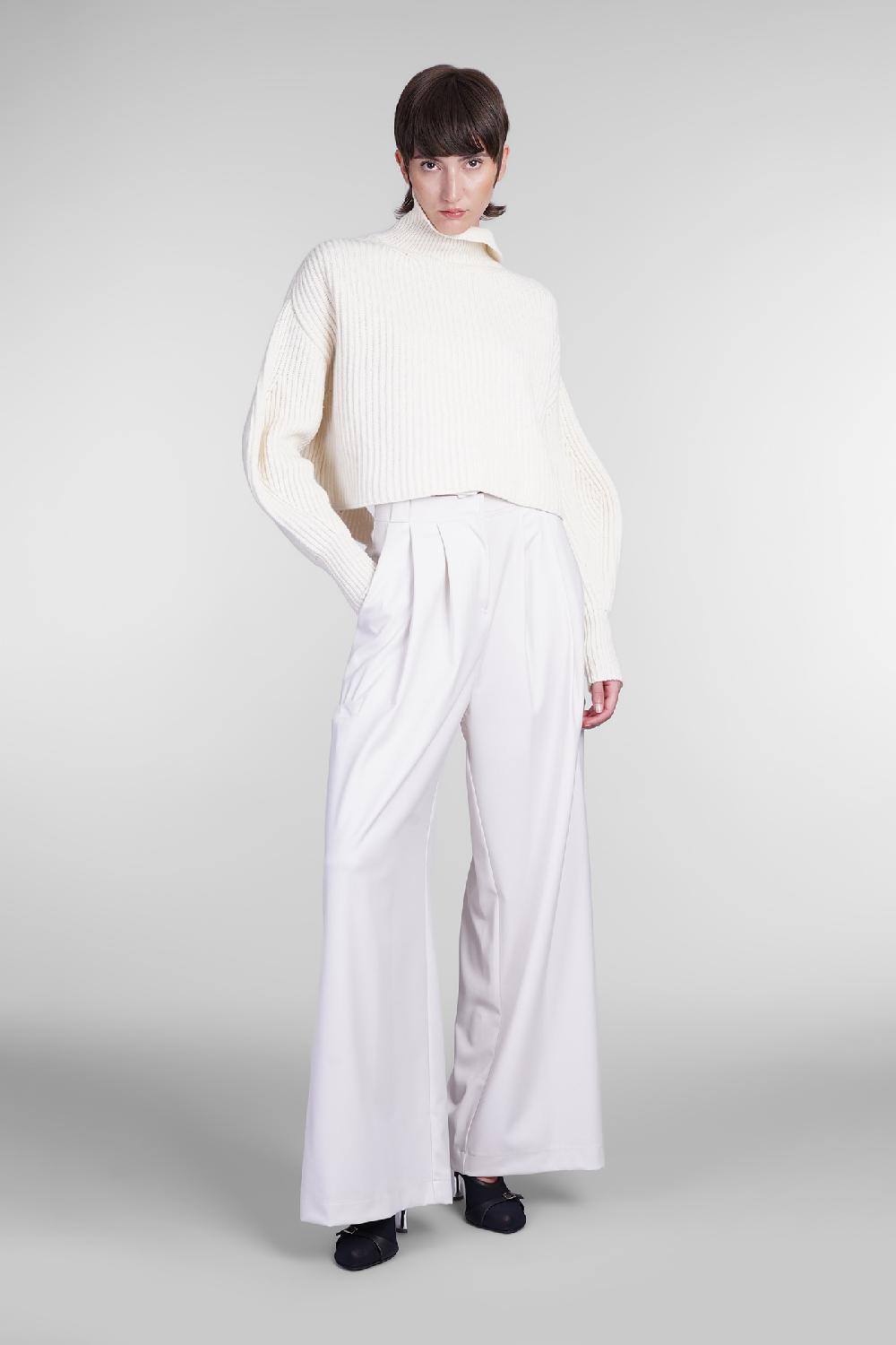 Deliberti Andreadamo Pantalone in poliestere bianco cod. 405560 - Deliberti The Luxury Shopping Sconti questo mese