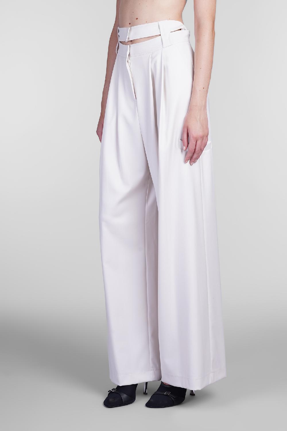 Deliberti Andreadamo Pantalone in poliestere bianco cod. 405560 - Deliberti The Luxury Shopping Sconti questo mese