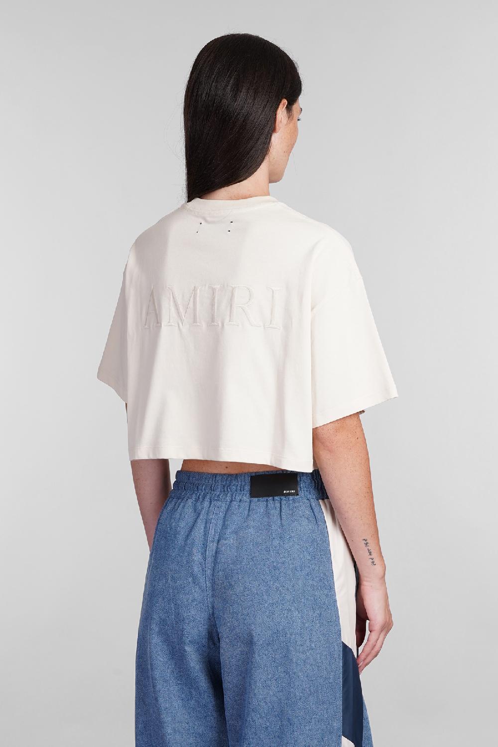 Deliberti Amiri T-shirt in cotone beige cod. 401273 - Deliberti The Luxury Shopping Italy