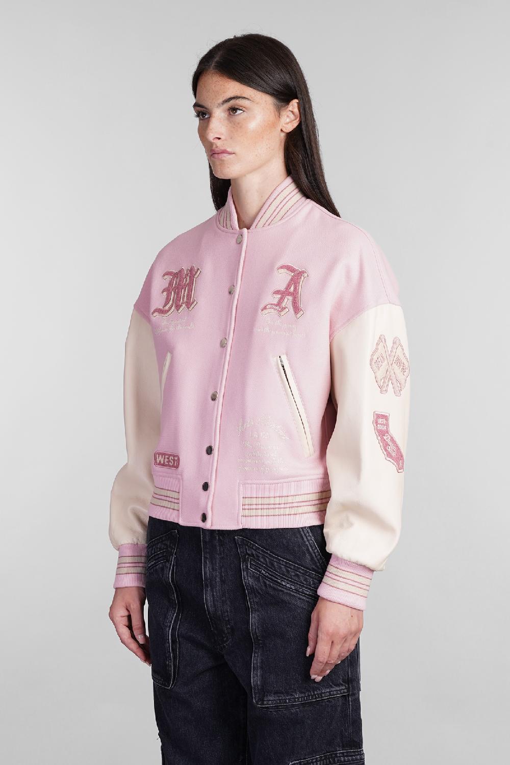 Deliberti Amiri Bomber in lana rosa cod. 405353 - Deliberti The Luxury Shopping Italia
