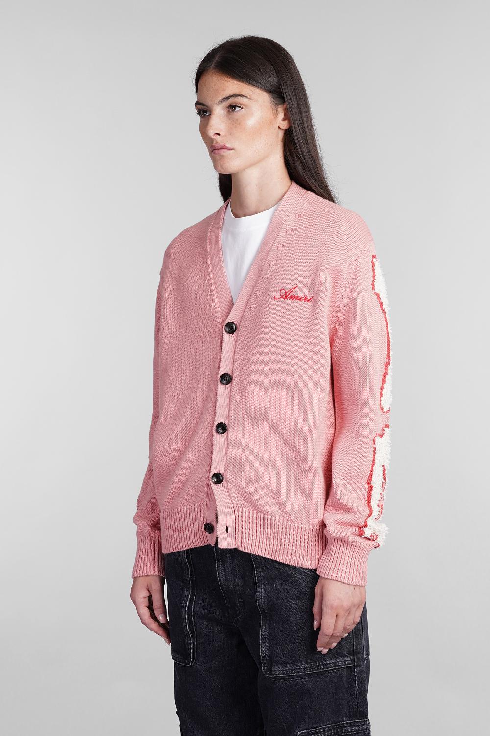 Deliberti Amiri Cardigan in lana rosa cod. 405355 - Deliberti The Luxury Shopping Nuovo