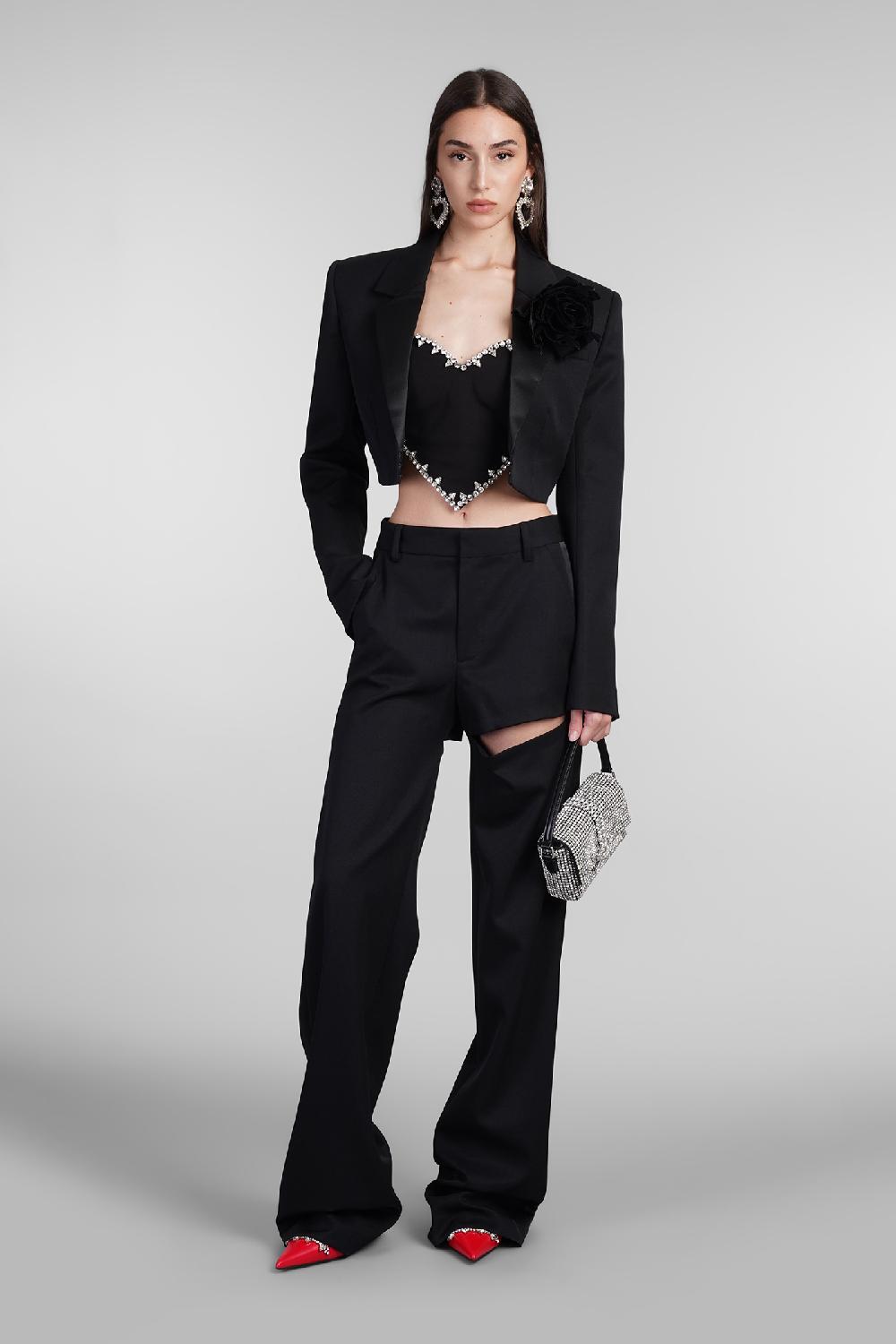 Deliberti Area Pantalone in lana nera cod. 406962 - Deliberti The Luxury Shopping Pezzi Unici