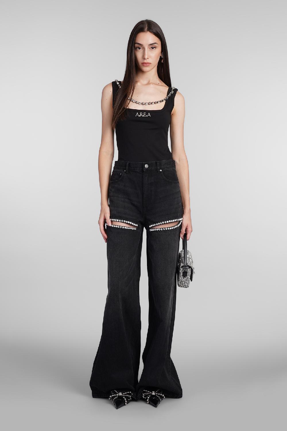 Deliberti Area Topwear in cotone nero cod. 406956 - Deliberti The Luxury Shopping Soddisfazione Garantita