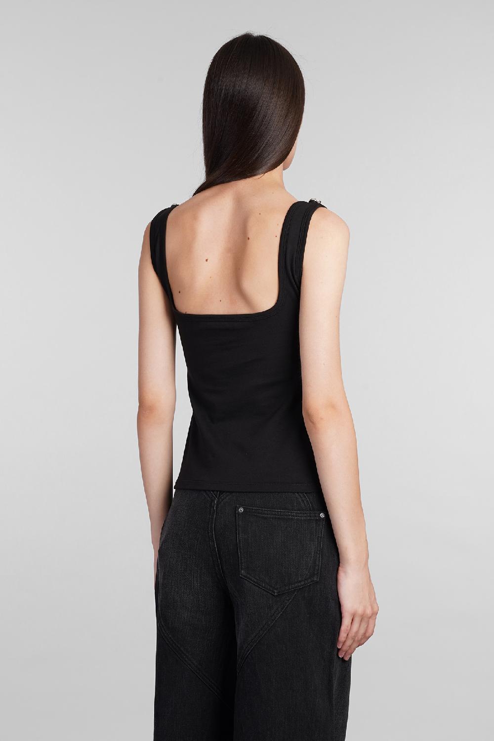 Deliberti Area Topwear in cotone nero cod. 406956 - Deliberti The Luxury Shopping Soddisfazione Garantita