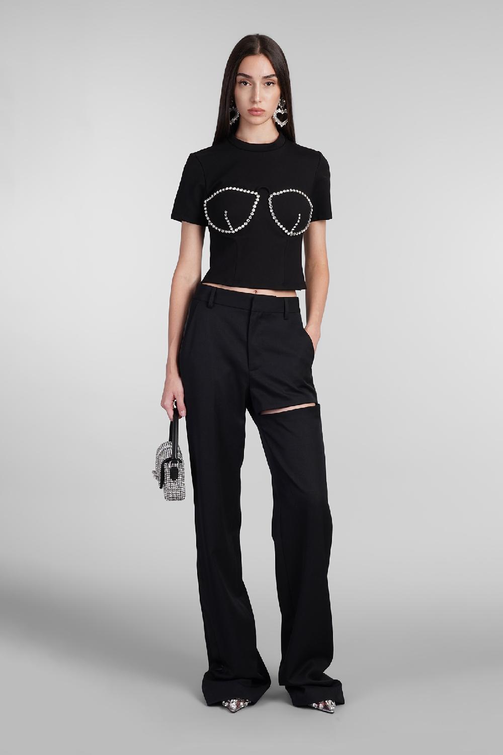 Deliberti Area T-shirt in rayon nero cod. 406969 - Deliberti The Luxury Shopping Qualità Garantita