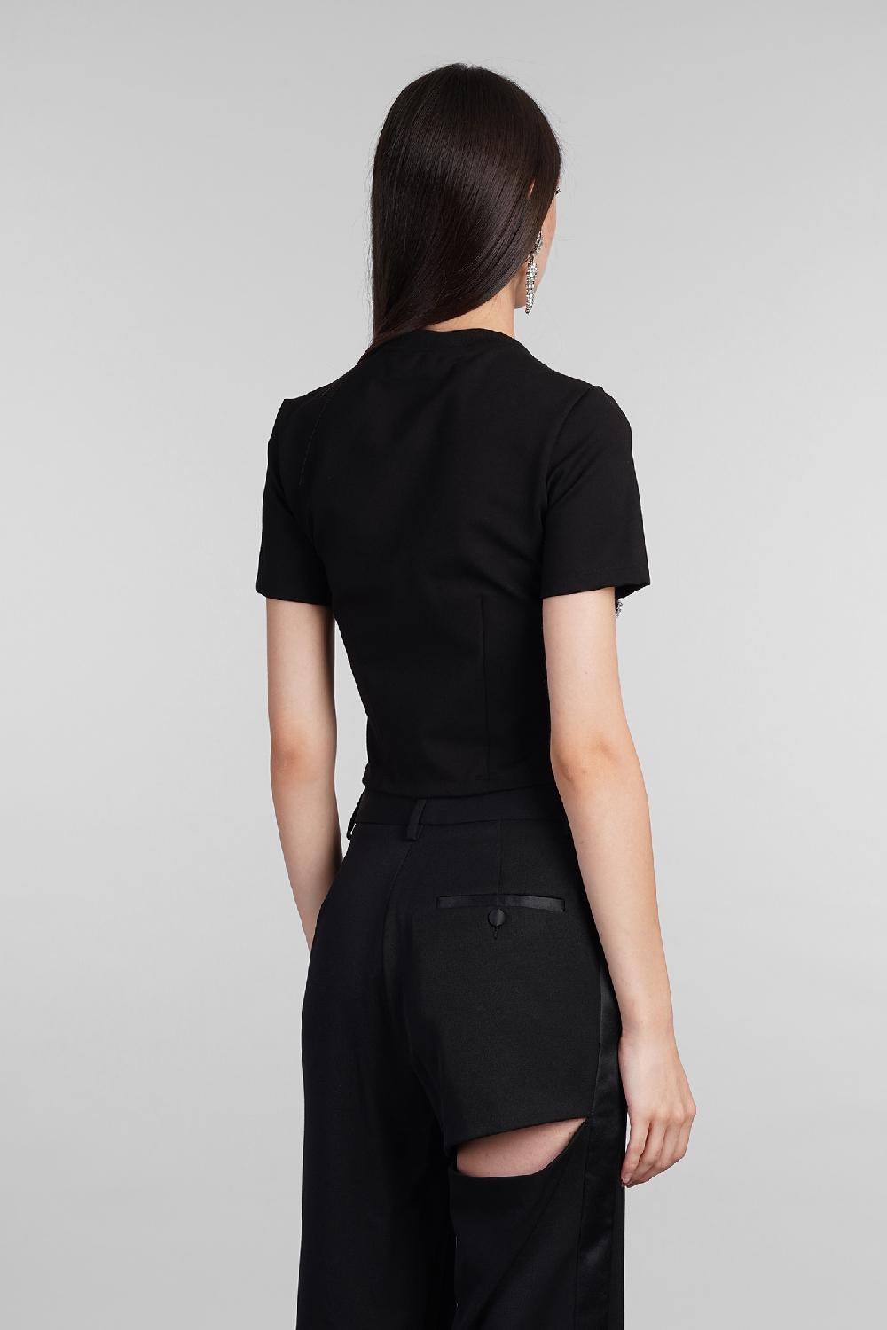 Deliberti Area T-shirt in rayon nero cod. 406969 - Deliberti The Luxury Shopping Qualità Garantita