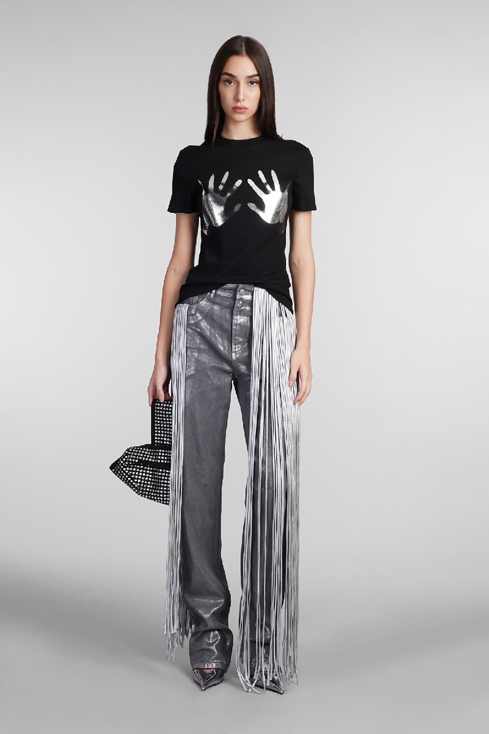Deliberti Area T-shirt in viscosa nera cod. 409260 - Deliberti The Luxury Shopping Promozione Limitata