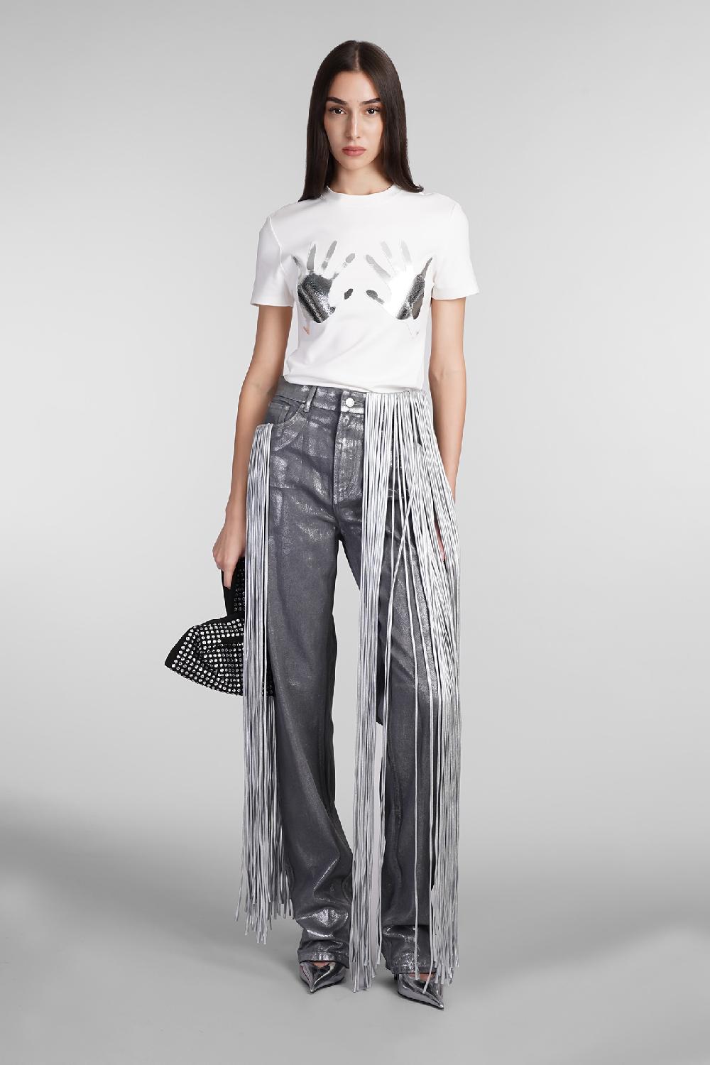Deliberti Area T-shirt in viscosa bianca cod. 409261 - Deliberti The Luxury Shopping Prezzo Ridotto