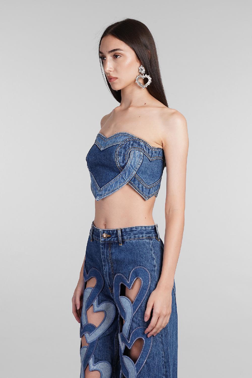 Deliberti Area Topwear in cotone blu cod. 406964 - Deliberti The Luxury Shopping Presa