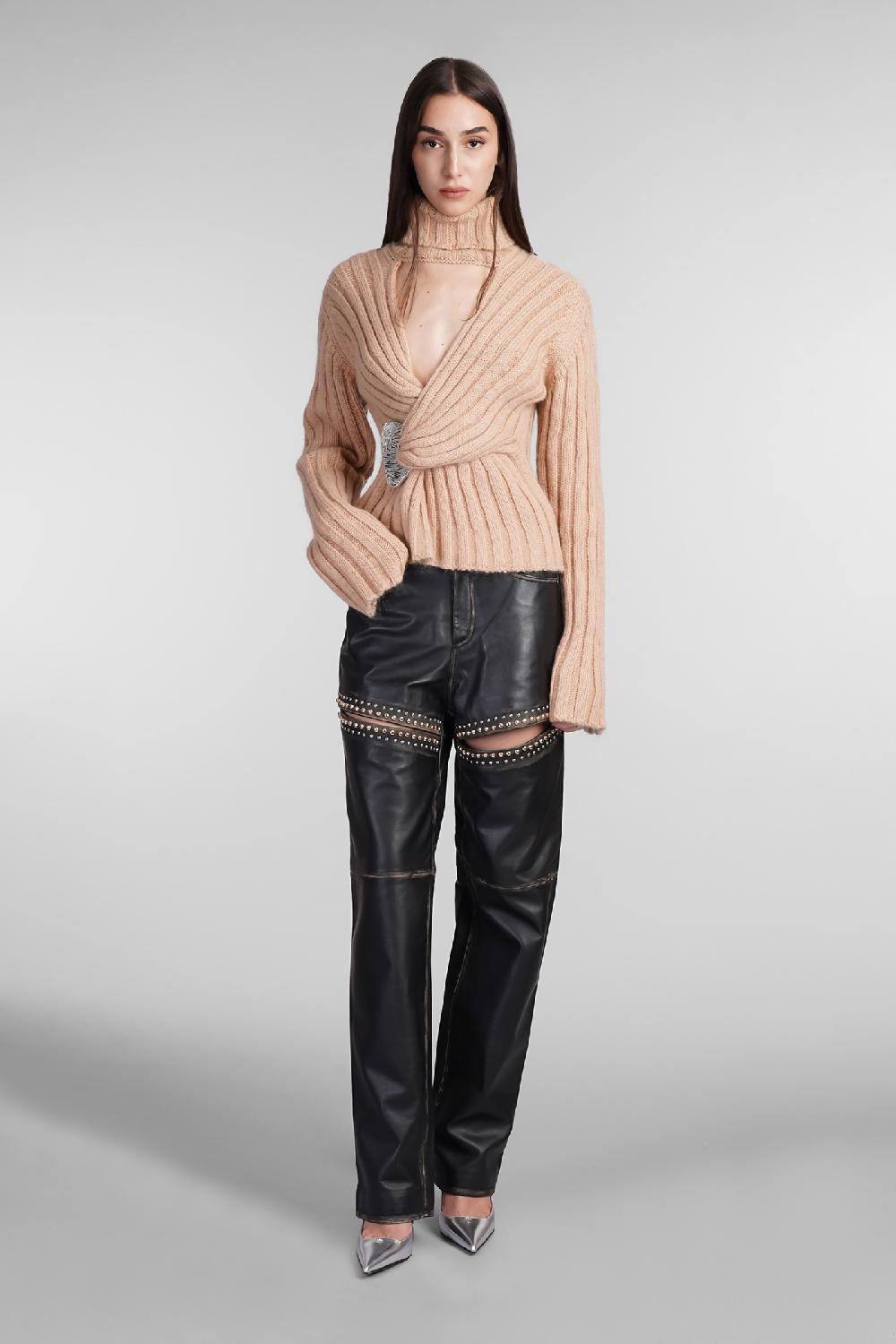 Deliberti Area Pantalone in pelle nera cod. 409264 - Deliberti The Luxury Shopping Saldi