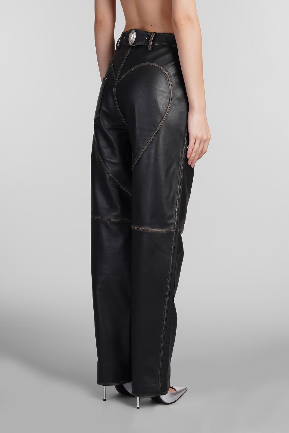 Deliberti Area Pantalone in pelle nera cod. 409264 - Deliberti The Luxury Shopping Saldi