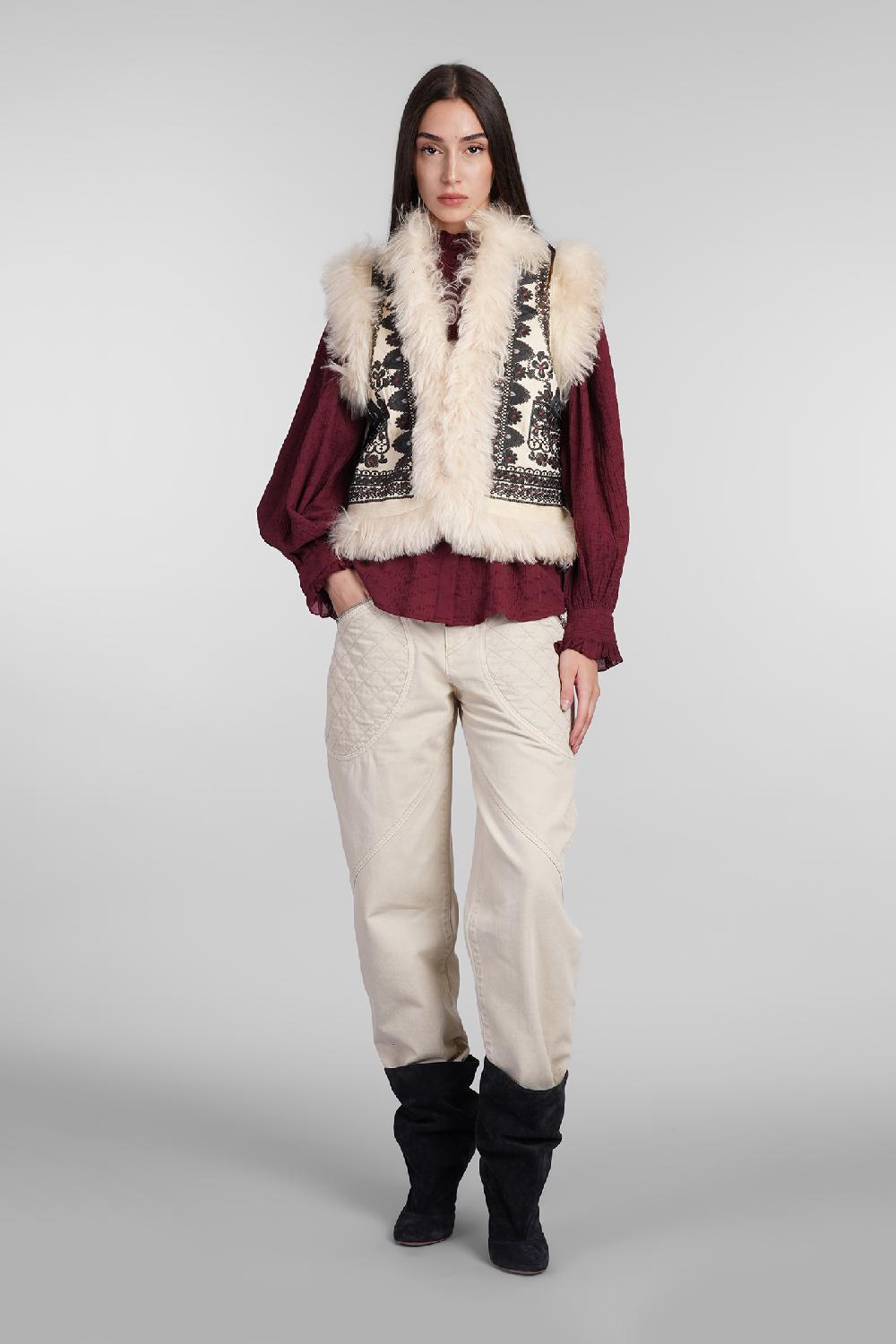 Deliberti Antik Batik Gilet sandor in cotone beige cod. 406697 - Deliberti The Luxury Shopping Vendita Economica